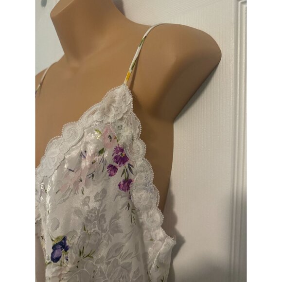 Vintage LA Intimates Nightie Slip Dress Floral Size M - Picture 4 of 10